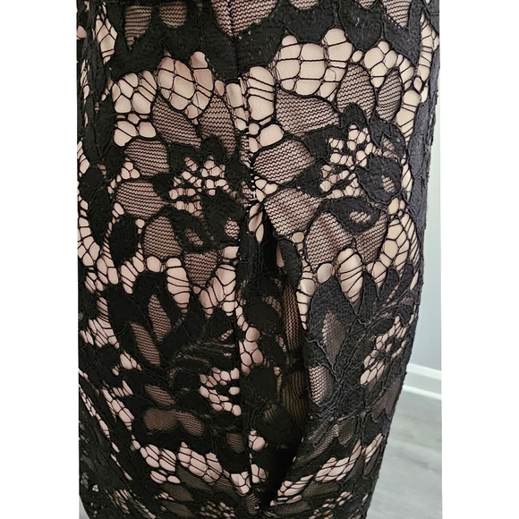 Julia Jordan Black Nude Lace Twist-Neck Wide Legs Sleeveless Jumpsuit - Picture 9 of 9